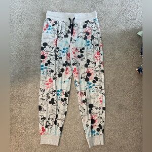 Disney Mickey Mouse Women’s Jogger Pants - Gray